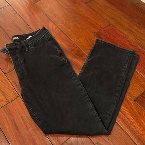 Old Navy Women’s Jeans Size 10 Petite Black Extra High-Rise Kicker Boot-Cut